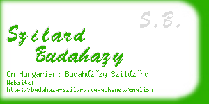 szilard budahazy business card